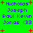 Green background with blue text listing names and a red star pattern, static image.