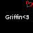 Red pixelated heart symbol above two identical pixelated text strings on black background.