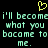 Yellow pixelated heart symbol above repeated cyan text on black background.