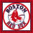 nine square with red borders on white backgrounds, displaying pixelated text and symbols including a Boston Red Sox logo, numbers, names, and mathematical operations