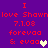 Pixelated red text on purple background with two heart symbols, one white and one light purple.