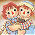 Two pixelated figures with red hair and blue-and-white checkered shirts embrace against a beige background, with text reading HUGS above and COMMITTED MEMBER below.