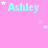A static image with a pink background displaying the name "Ashley" in light blue text repeated across three , accompanied by white and pink star shapes