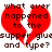 Red broken heart shape with dark brown text reading "what ever happened to the supper glue and type?" on white background.