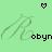 Animated green background with repeating 'obyn' text and stylized 'R' symbols, each paired with a small heart icon above.