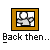Pixelated icon with brown frame showing a figure in motion, text below reads "Back then.." and "There was no color.v" on gray background.