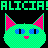 Pixel art with four quadrants: top-left green cat, top-right Bitcoin symbol, bottom-left yellow animal head, and bottom-right text "BFFL'S"