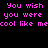 Pixelated text in bright pink on black background with alternating light beige rectangular overlays