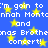 Blue background with yellow stars and repeated white text reading "I'm going to Hannah Montcannah Monta and Brothenas Brothe concert!".
