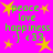 A static image with a bright pink background featuring green text and yellow star shapes.