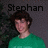 Pixelated image of a person with dark hair wearing a green shirt, standing against a dark background with the name 'Stephan' in large black text above.