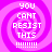 Four identical pixelated display 'YOU CANT RESIST THIS' text over a pink spiral background with white exclamation marks