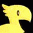 A 48x48 pixel buddy icon featuring a yellow bird-like character with a large beak and single visible eye on the left, next to stylized text reading "Anime IM" above smaller text "cOm" on a black background.