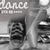 Pixelated grayscale image of a figure in motion with partial text 'DANCE' visible at the top left.