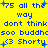 Yellow background with blue pixelated text and small blue plus signs scattered throughout the image.
