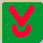 Green and red pixelated shapes form a repeating pattern across a of square , with some showing inverted color schemes
