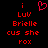 Red pixelated text and a heart symbol on a black background, with identical static text across two side-by-side