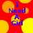 Red background with yellow circles and blue text reading "I Need A Girl" in four identical quadrants.