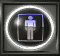 Four square display a central figure within a glowing circular frame, each showing a different frame of an animation sequence