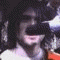 Animated sequence of a person with long hair in three distinct facial expressions