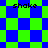 A pixelated animation shows a blue and green checkered pattern transforming into diamond shapes with the word 'shake' repeated in black text across four positions.
