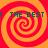 Four identical spiral patterns with red and orange hues, each containing the text 'THE BEST' in teal lettering.