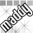 Two black-and-white pixelated text animations on a gray transparency background, each displaying the word "MADNESS" in stylized lettering across two frames.