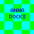Pixelated text 'ANNA ROCKS' appears on a green and cyan checkered background with varying patterns