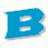 Blue block letters B, E, C in top and K, Y in bottom on white background with light blue speckles