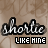 identical pixelated icons featuring 'shortic' text above 'LIKE MINE' with small decorative symbols on a brown patterned background