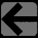 A grayscale animated sequence of left-pointing arrow icons in various styles and states, displayed in a