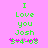 Green pixelated text on pink background reads 'I Love you Josh' with date below, two versions differ in first character of date.
