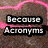 six with a brown textured background and pink wavy border, each containing distinct text phrases in black outlined white font