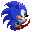 Pixelated blue hedgehog with white muzzle and red shoes in multiple poses including side profile, front view, and curled form against gray background.