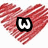Four red heart-shaped icons with white diagonal stripes, each containing text in a black-outlined font; two display 'W', one displays 'WE' in white, and one displays 'WE' in red.