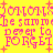 Yellow background with pink pixelated text repeating 'the same the same never to never to FORGET FORGET' and small plus signs scattered throughout.