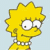Pixelated cartoon character with yellow hair and white eyes on light blue background, wearing a yellow dress with white collar.