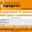 A static pixelated image with dominant orange and brown tones, featuring horizontal bands of varying color saturation and brightness, with no discernible subjects or text.