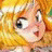 A pixelated anime-style character with long orange hair and a surprised expression on the left, next to black background with white text "Anime IM" and stylized signature "cOw" on the right.