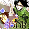 four and four shows a character in a green shirt with a cross necklace, purple pants, and black hair, with directional arrows changing color and position across frames