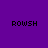Four display the text 'ROWSH' in pixelated black font against varying blue and purple backgrounds
