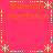 Pixelated pink background with orange text "Hannah Montana!" and yellow decorative elements arranged in a symmetrical pattern