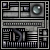 identical mechanical with circular lenses, each featuring metallic textures, horizontal lines, and a central curved pipe, arranged in a layout with one empty