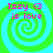 Four identical display a green and cyan spiral background with pink text reading "Izzy <3 is love" in each