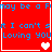 Red background with blue text reading "may be a F... but I can't s... Loving YOU" and heart symbols changing from one white heart to two pink hearts.