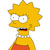 Pixelated character with spiky yellow hair, wide eyes, and a red mouth, wearing a yellow top with a white collar and red lower section.