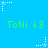Blue background with green text 'ToNi <3' repeated in two , surrounded by white and light blue star-shaped pixel clusters