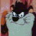 Animated sequence of cartoon characters in a , each with distinct expressions and poses against varied backgrounds