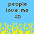Pixelated text and emoticon on blue background with yellow-green pixel art at bottom.
