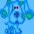 Two pixelated cartoon dog figures side-by-side, one blue with green accents on a light blue background, the other pink with purple accents on a light purple background.